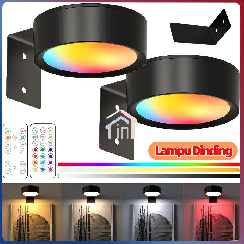 【COD】LED Sconces Lampu Samping Tempat Tidur LED Lampu Dinding Lampu Sentuh RGB + Lampu Kamar Tidur L
