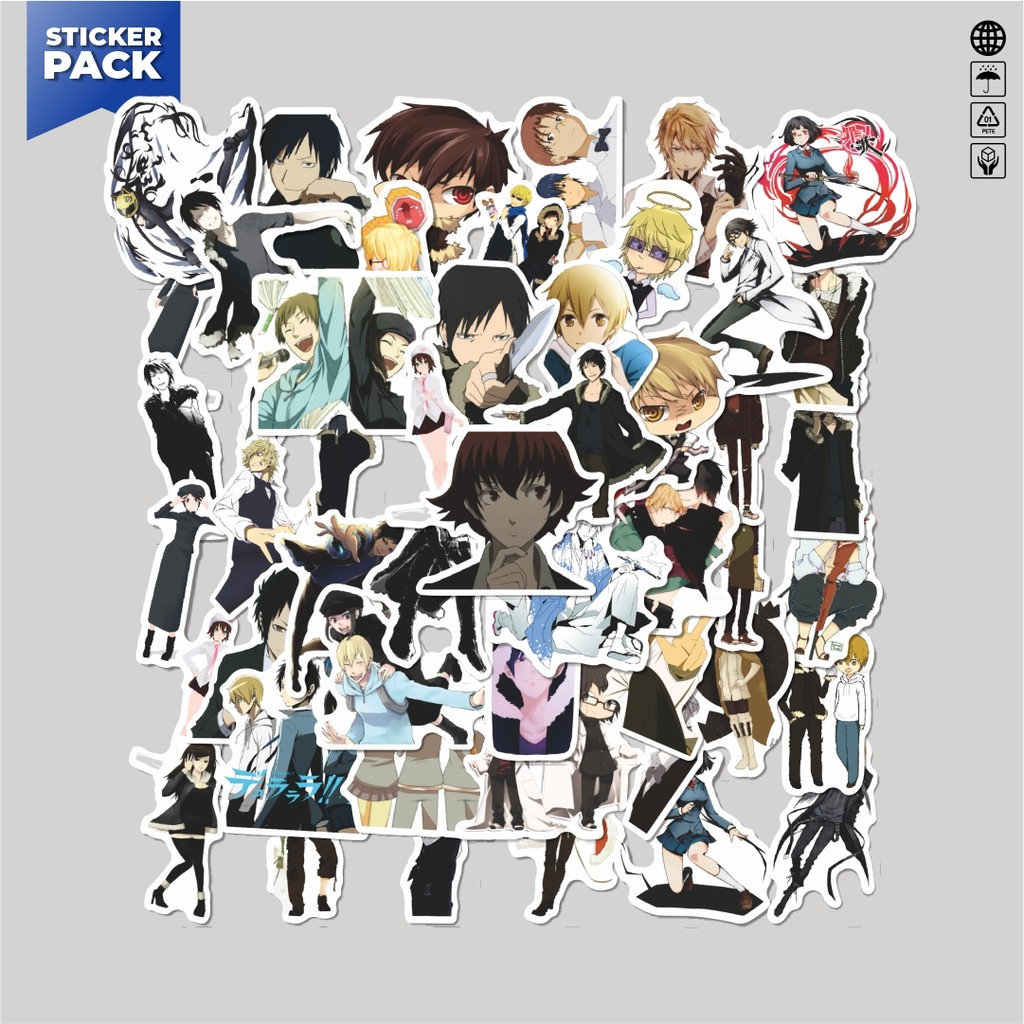 

[100PCS]Stiker Pack Sticker Anime Durarara!! Lucu Anti Air Stikers Berperekat Waterproof Sticker Decal Buat Motor Helm Buku Journal Koper Casing HP Laptop Botol Minum