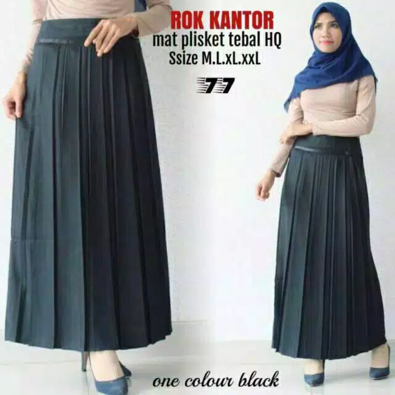 Bawahan Wanita Keren Promo Diskon Kekinian Korean Style / ROK PLKSKET KERJA//ROK PLISKET KATUN