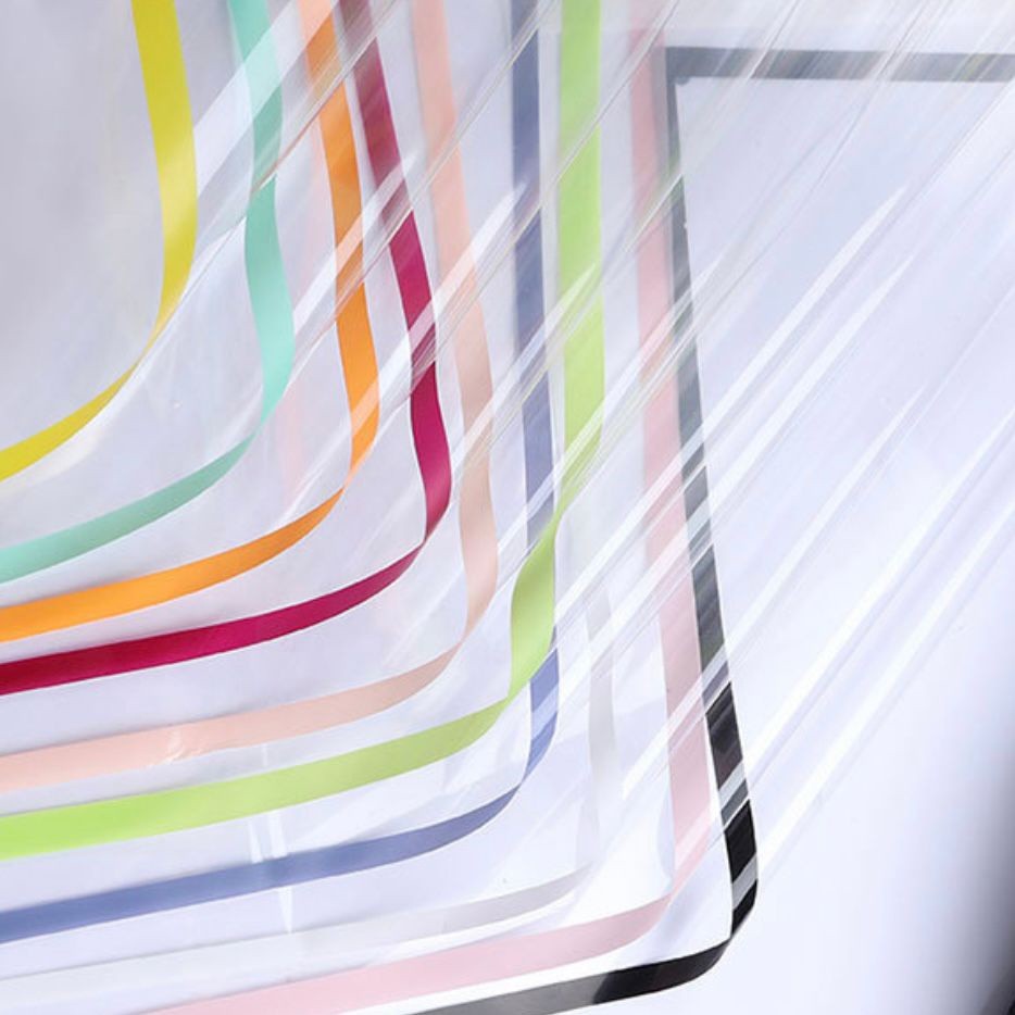 

HypevibeStore - IJU134 5Lembar Kertas Bunga Buket OPP Transparan Bening List Warna/Kertas Buket Bunga Florist Cellophane