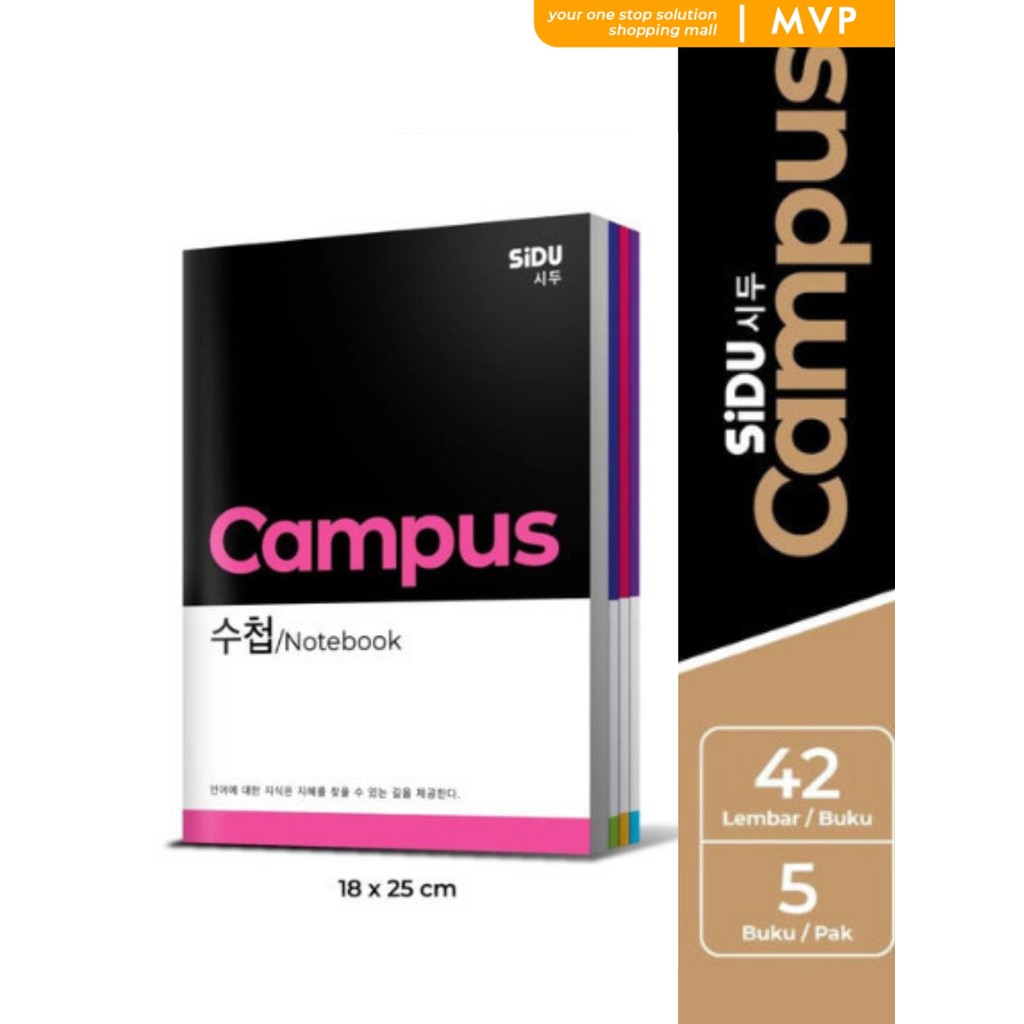 

MVP Buku Tulis Sidu Campus 42 Lembar Isi 5 Buku Buku Tulis Korea Untuk Mahasiswa Dan Pelajar