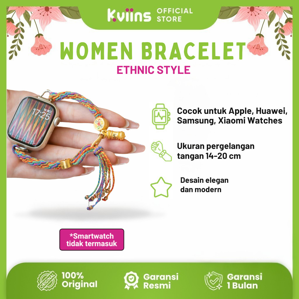 Kviins Tali Jam Smartwatch Stylish & Comfortable – Cocok untuk Huawei Band 9/10, Watch Fit 3, Mi Ban