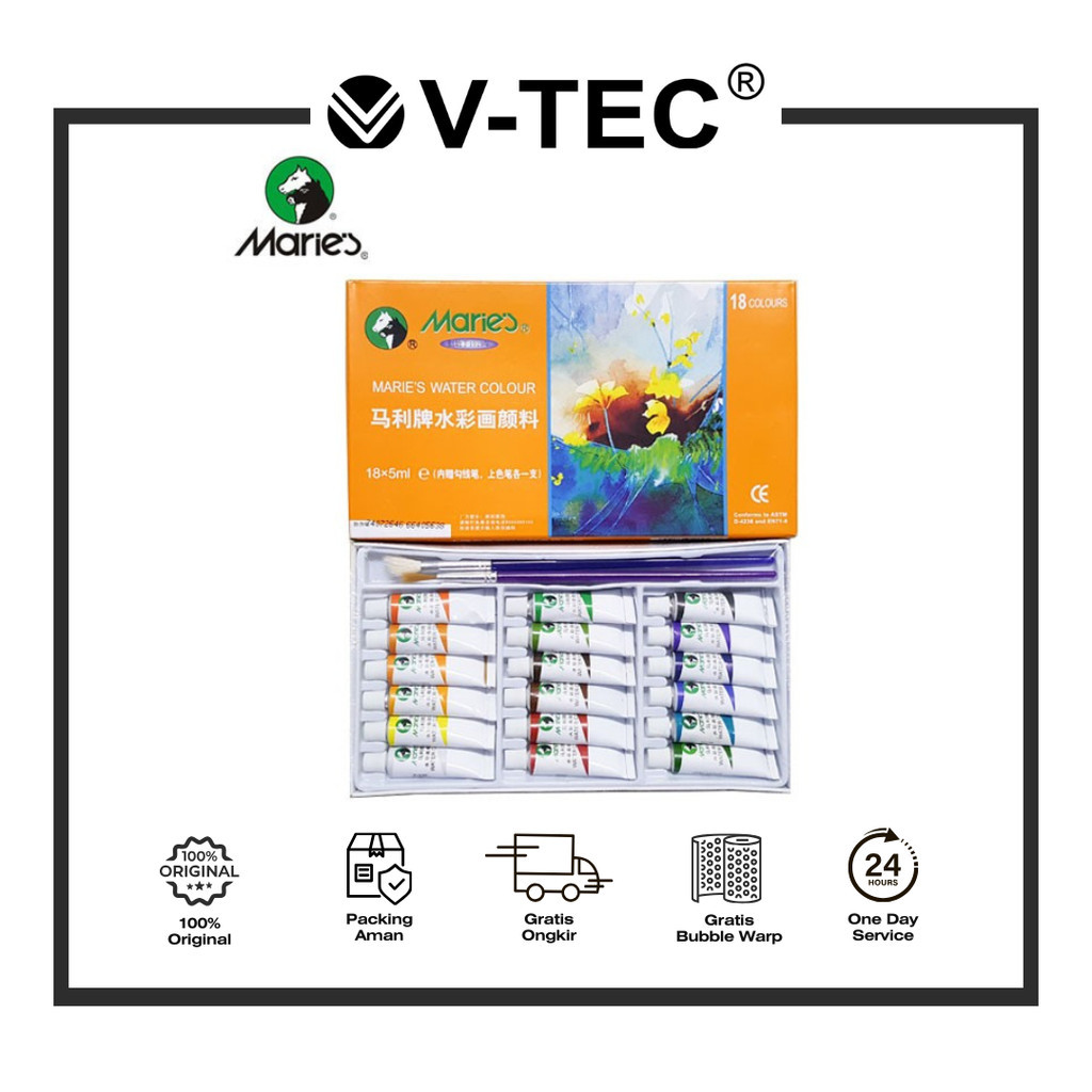 

MARIES WATER COLOUR TYPE 1327 / 5ML 18 WARNA