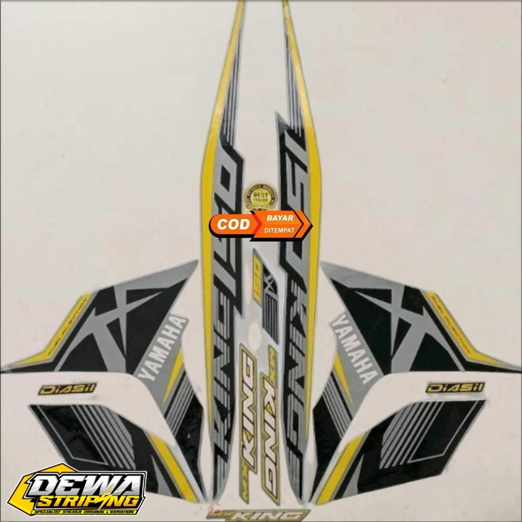Striping Sticker Motor Yamaha Jupiter Mx King 2017 hitam-abu
