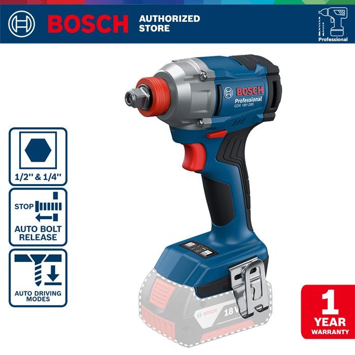 Bosch Brushless Impact Driver & Wrench / Obeng & Kunci Impact Baterai 18 Volt GDX 18V-285 (UNIT ONLY