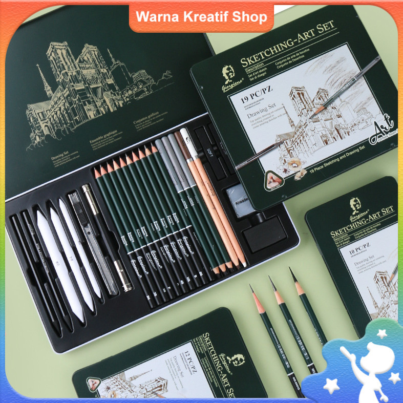 

KAYDEN STORE Giorgione Sketching Pencil Set for Art Students Charcoal Pencil for Beginners Meliputi Berbagai Pensil dan Alat untuk Melukis dan Sketsa
