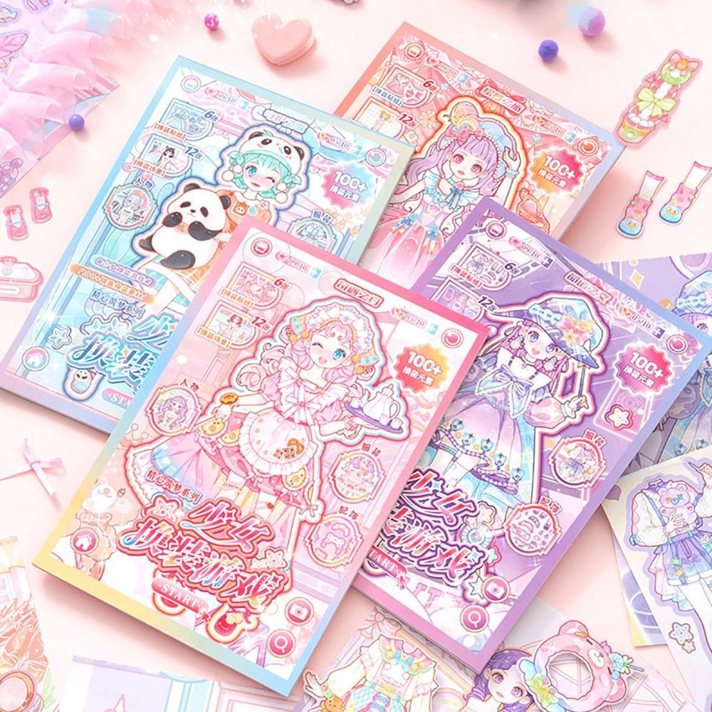 

Fashion Adhesive Decorative Stickers Cartoon DIY Dress Up Sticker Student Stationery Scrapbook Sticker