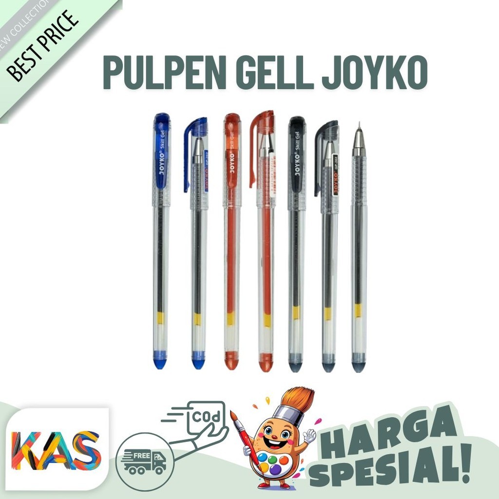 

Pulpen Gell Joyko GP - 262 Skill Gel Pena Tip 0.5 mm Tinta HItam Gel Pen SATUAN