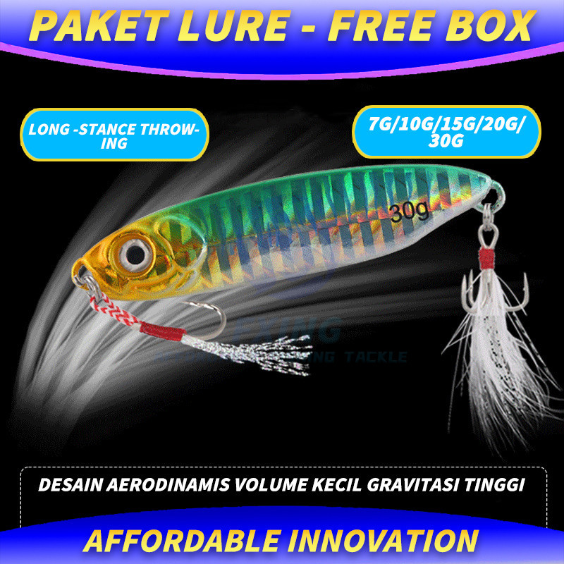 5Pcs Set Box 7G/10G/15G/20G/30G Paket Lure Casting Hampala Murah Metal Jig Set Box + Box Free