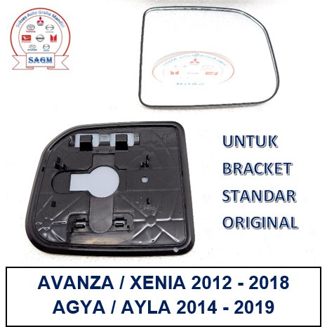 KACA SPION AVANZA XENIA 2012 AGYA AYLA 2014 BRACKET ORI (KACA + BRACKET HITAM)co