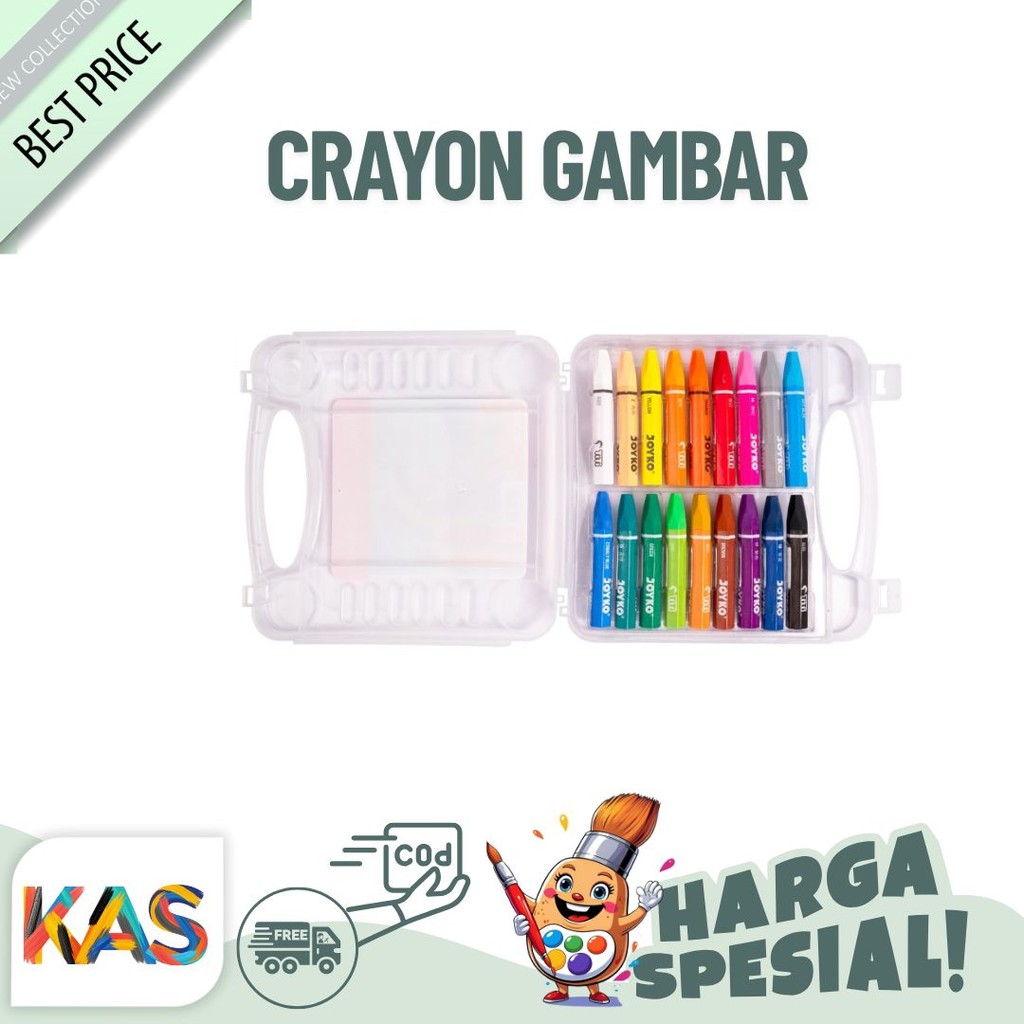 

Crayon Gambar/ krayon Joyko Titi Oil Pastel 18 warna