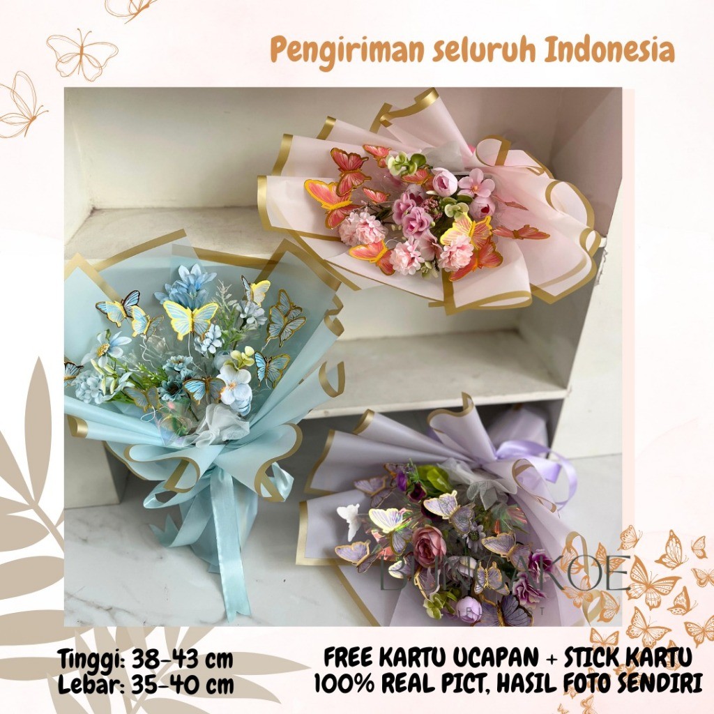 

BUTTERFLY KISS BOUQUET - BUKET BUNGA PALSU FLOWER BUCKET FLOWER BOUQUET VALENTINE BUKET KUPU-KUPU BOUQUET BUTTERFLY BOUQUET KUPU-KUPU BUNGA PALSU BUKET BUNGA ARTIFICIAL FLORIST INDONESIA FLOWER BOUQUET FLORIST