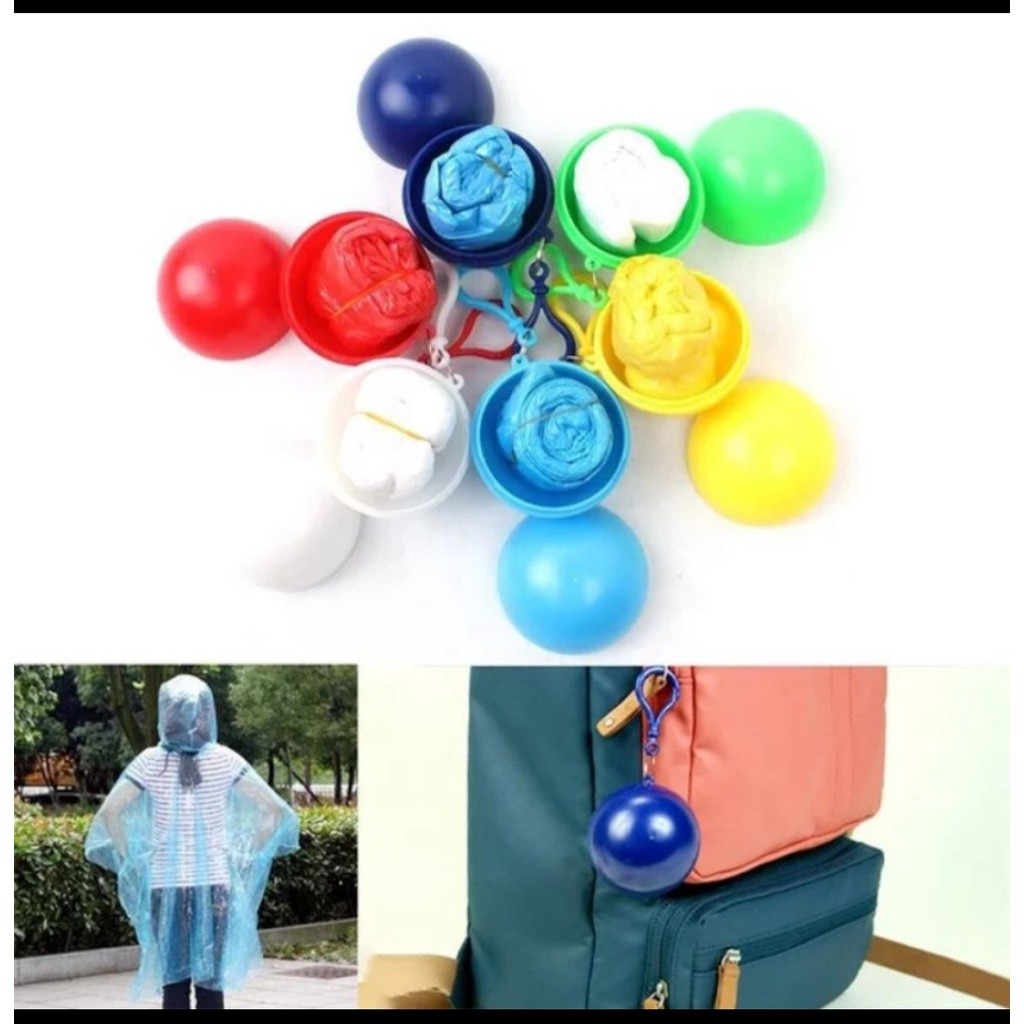 JAS HUJAN BOLA BISA DIGANTUNG / JAS HUJAN SERBA GUNA / JAS HUJAN PORTABLE / JAS HUJAN BOLA