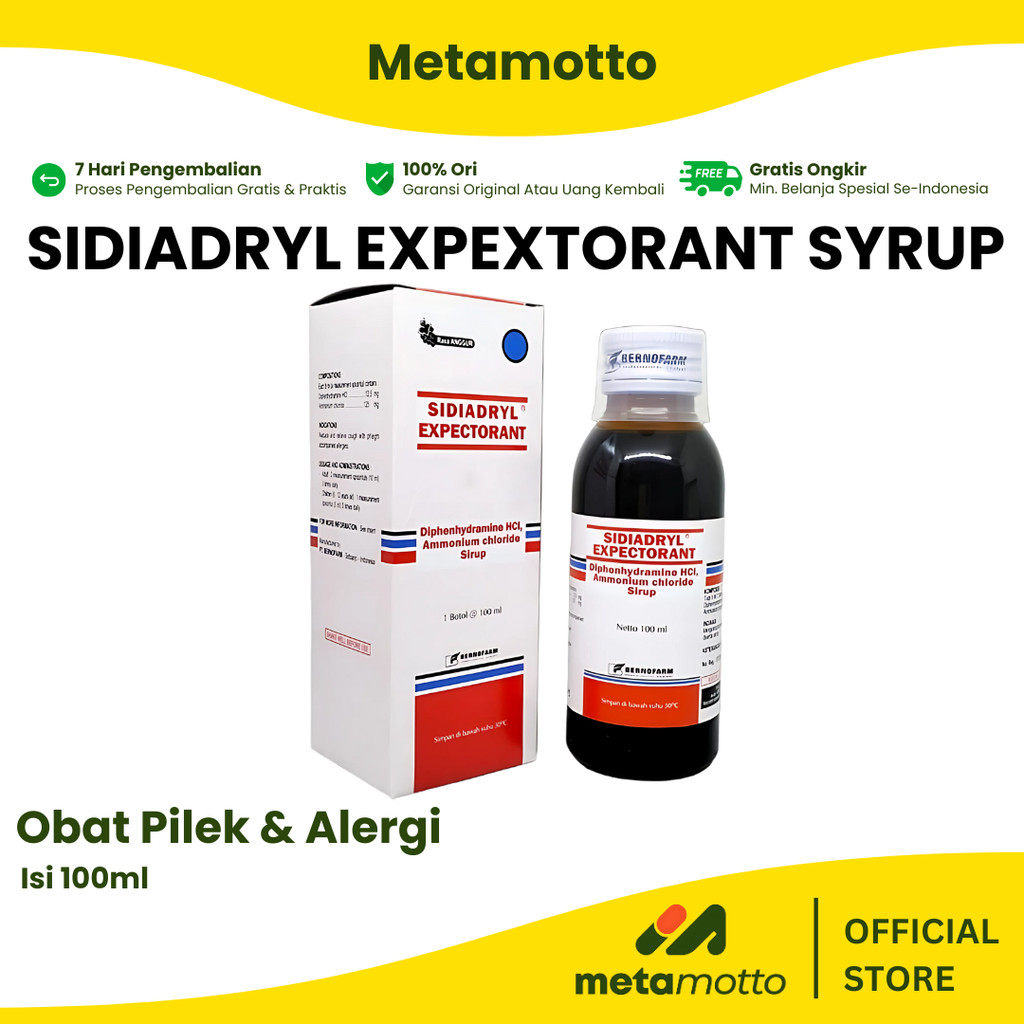 Sidiadryl Expectorant Sirup 100ml - Metamotto