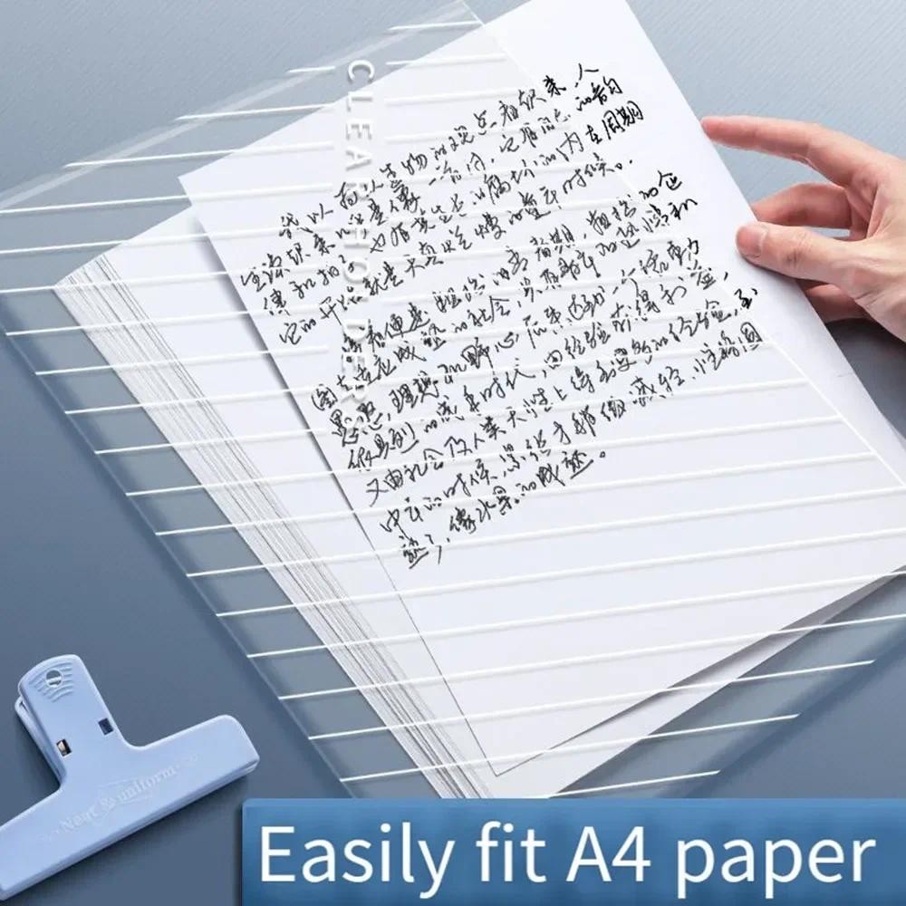 

10 Pcs File Bag Transparent Plastic A4 Documents Filing Storage Bag Student Organizer Information Pocket Folders Stationery