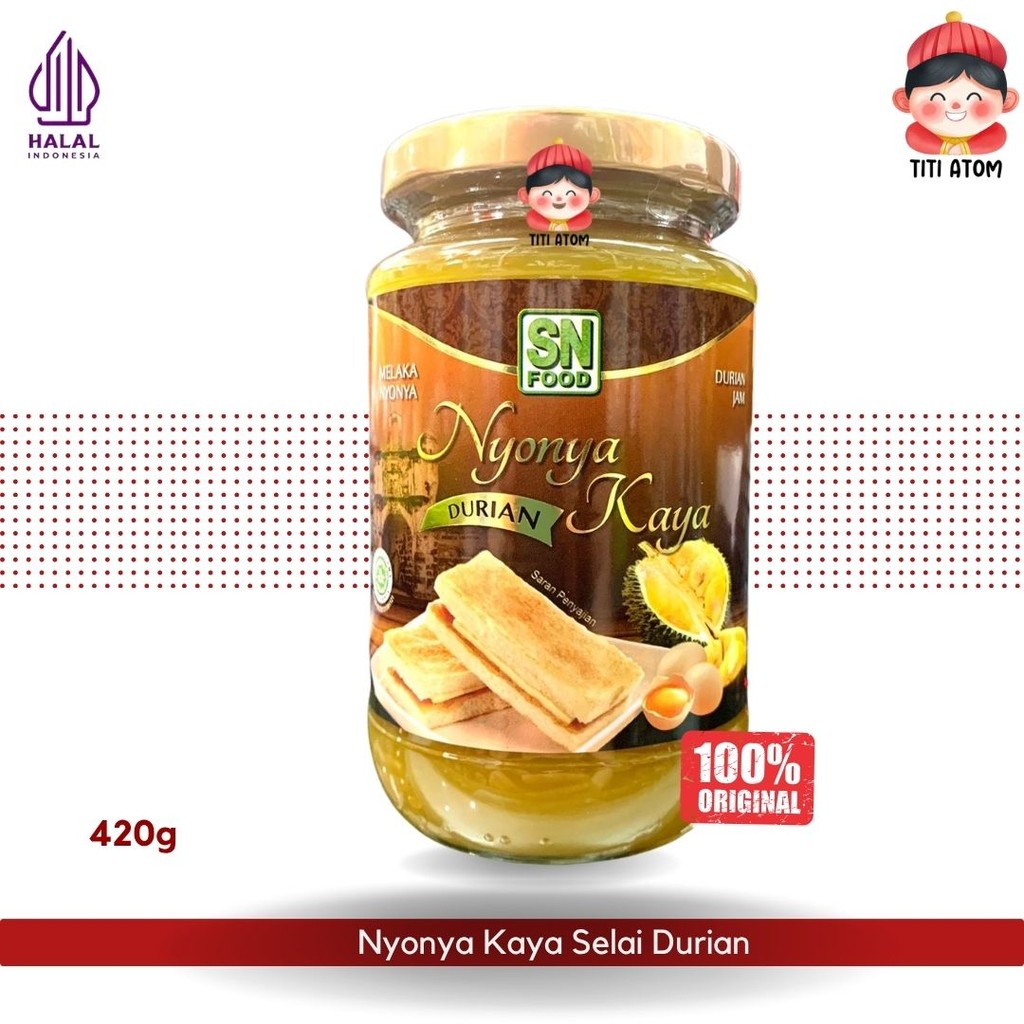 

Nyonya Kaya Durian Jam (Selai Durian) 420g