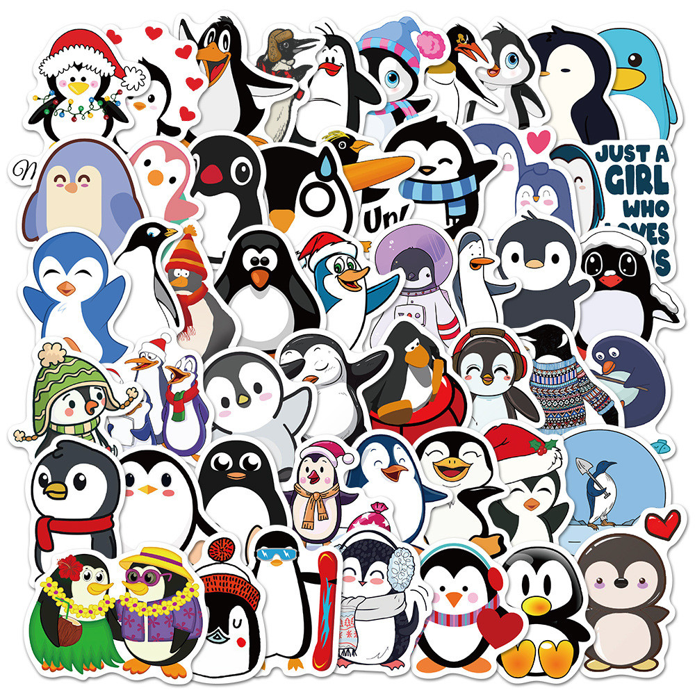 

10/25/50pcs Waterproof Cute Penguin Meme Stickers Cartoon for DIY Stationery Phone Laptop Suitcase Water Bottle Kids Toy