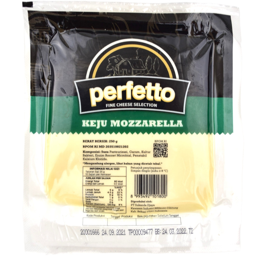 

perfetto keju mozzarela kotak premium 250 gr