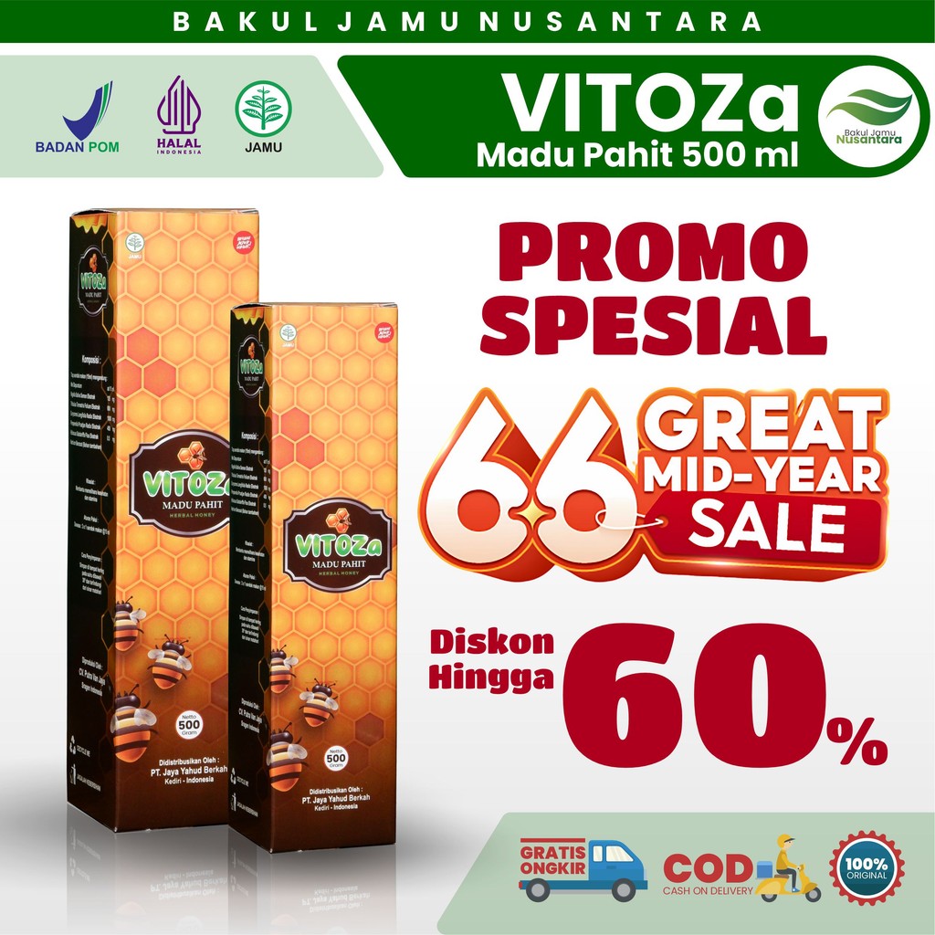 

VITOZA Madu Pahit Herbal 500gr – Obat Asam Urat, Diabetes, Stroke Ringan, Kolesterol, Kebas Kesemutan | Original BPOM