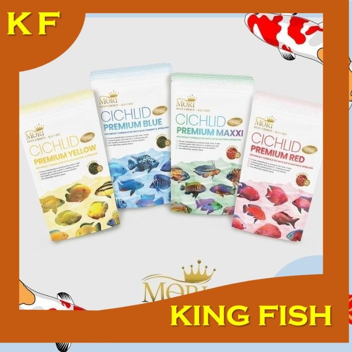 MORI Premium Chiclid Cichlid Makanan Pelet Ikan Kecil 100 gr