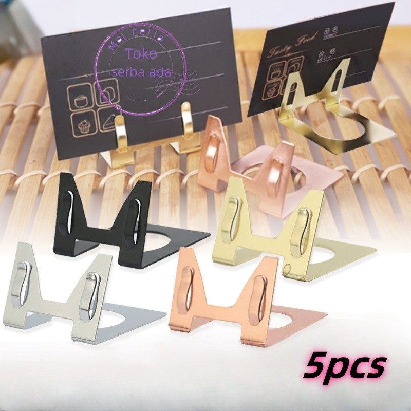 

5pcs Price Tag Jepit Harga Bahan Logam Clip Penjepit Label Hanger Tatakan Holder Foto Price Tag