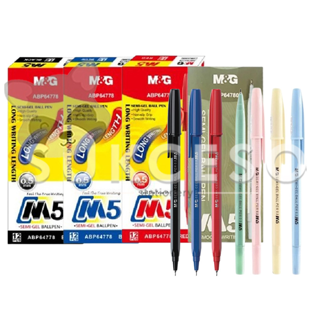 

M&G Semi-Gel Ball Pen 0.5mm M5 Pulpen DIJUAL SATUAN ABP64778/ABP64780