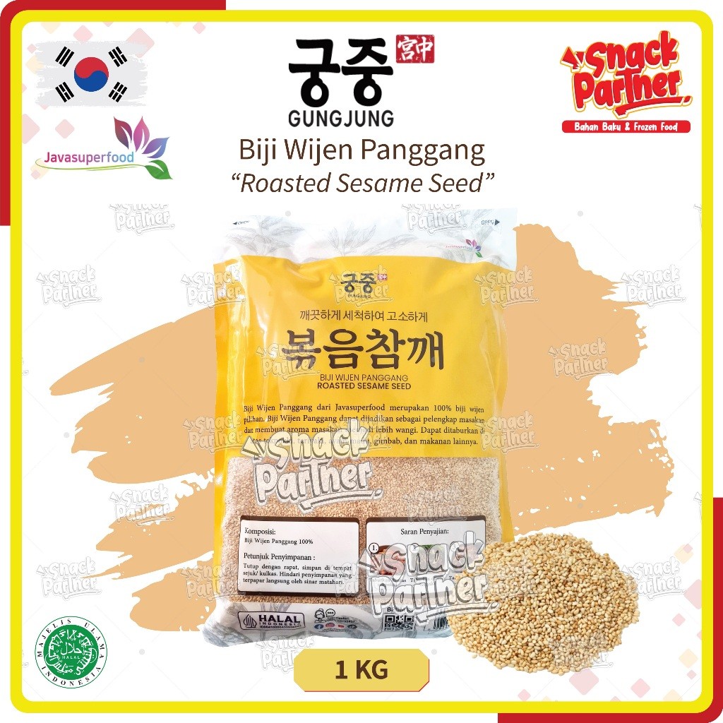 

BIJI WIJEN PANGGANG 1 KG / Repack 500 GR - Roasted Putih Sesame Seed Taburan Rempah Makanan Korea Jepang Premium Quality JAVA SUPER FOOD