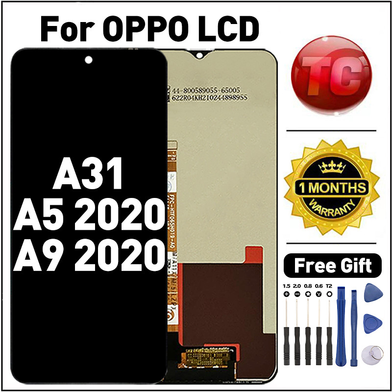 Original LCD For OPPO A31 / OPPO A5 2020 / OPPO A9 2020 Ori asli Fullset Touchscreen Glass TouchScre
