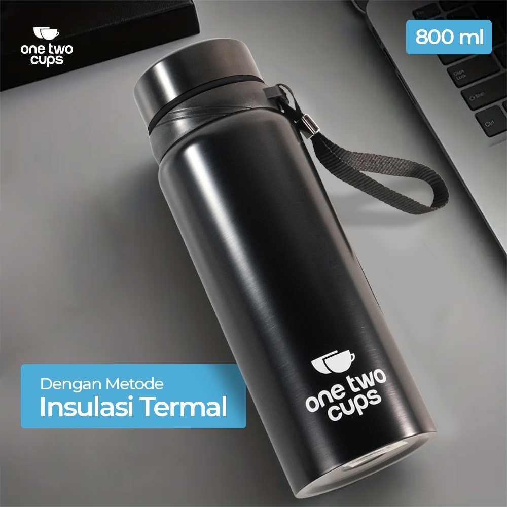 

(100% ORI) One Two Cups Botol Minum Termos Air Panas Dingin Stainless Steel - HD-688