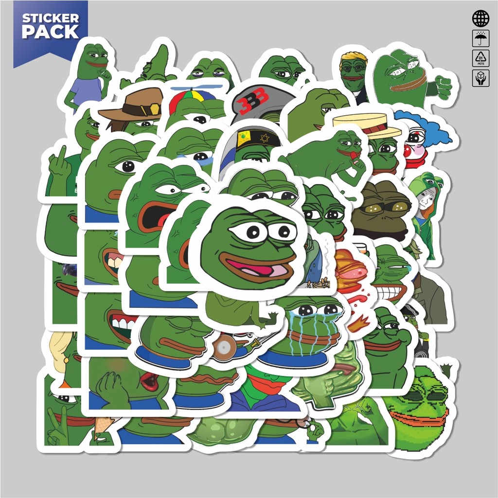 

[100PCS]Stiker Pack Stiker Kartun Katak Sedih Aesthetic Vinyl Anti Air Dekorasi Sticker Laptop Buku Journal Koper Helm Casing HP Gitar Helm Skateboard