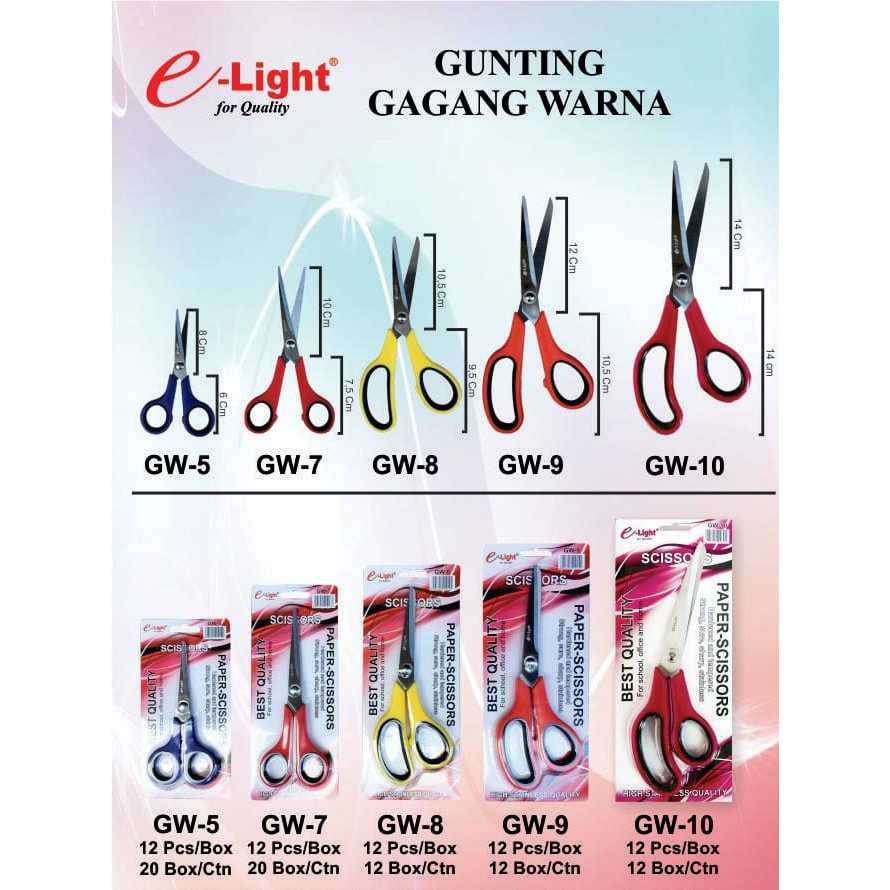 

GUNTING KERTAS STAINLESS TAJAM BAGUS /GUNTING BESAR SEDANG KECIL / GUNTING TAJAM MURAH E-LIGHT