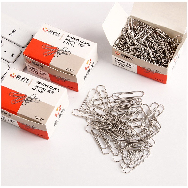 

UQ (80pcs) Penjepit Kertas Paper Clip Klip Kertas Untuk Kantor / Sekolah STY7069