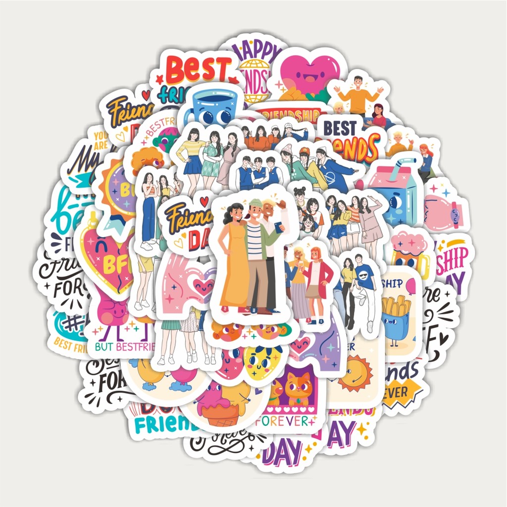 

Sticker Pack Stiker Persahabatan Aesthetic | Sticker TUMBLR | Stiker LAPTOP KOPER HELM