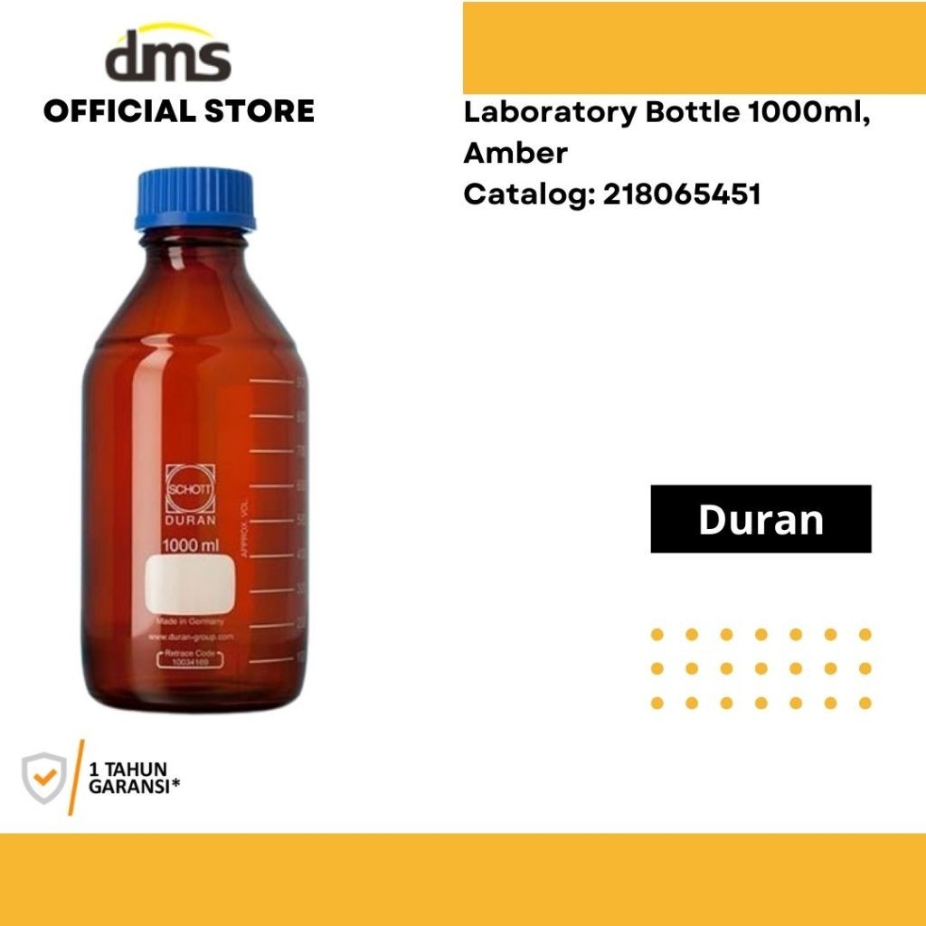 Duran Lab Botol / Laboratory Bottle 1000ml Amber