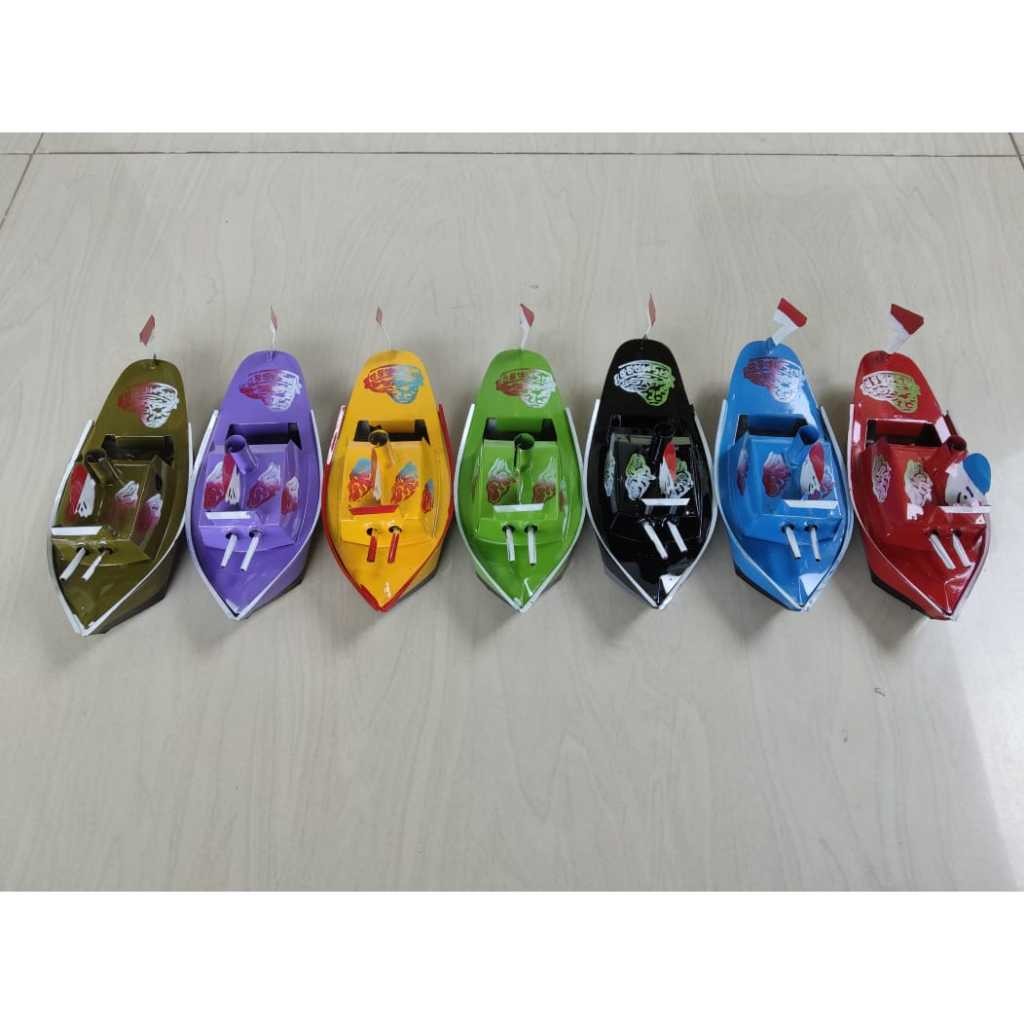 prabuaranSHOPPAKET 20 PCS KAPAL OTOK OTOK TRADISIONAL MAINAN MINIATUR KAPAL JADUL