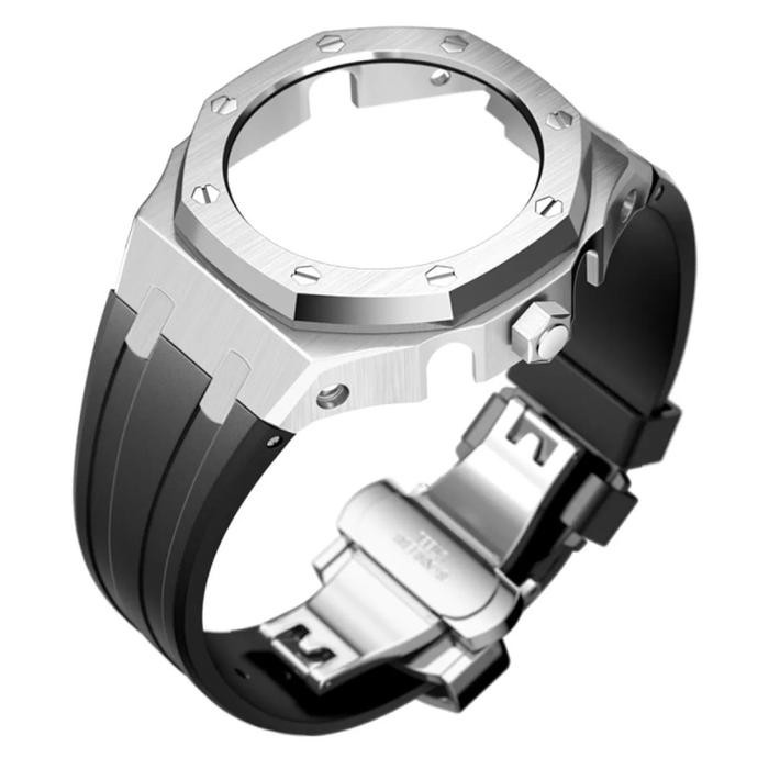 Gen 4 Case GSHOCK GA-2100 GA-2110 Casio Oak Gshock Mod SILVER HITAM - SILVER HITAM