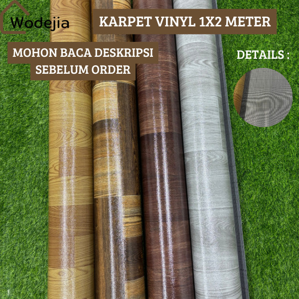 [Wodejia] Karpet Lantai Plastik Vinyl METERAN Multifungsi Untuk Perlak Meja Wallpaper Lebar 2 meter