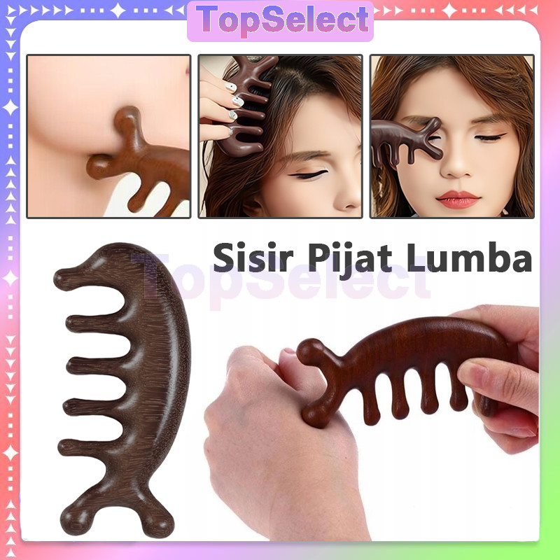 Sisir Rambut Coklat Motif Mata Kayu Cendana Bahan Kayu Cendana Bahan