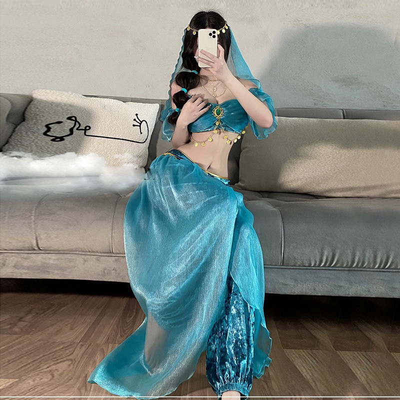 Sexy Goddess Uniforms Cosplay Egyptian Queen's Belly Dance Aladdin Indian Dance Exotic Hotel Nightcl