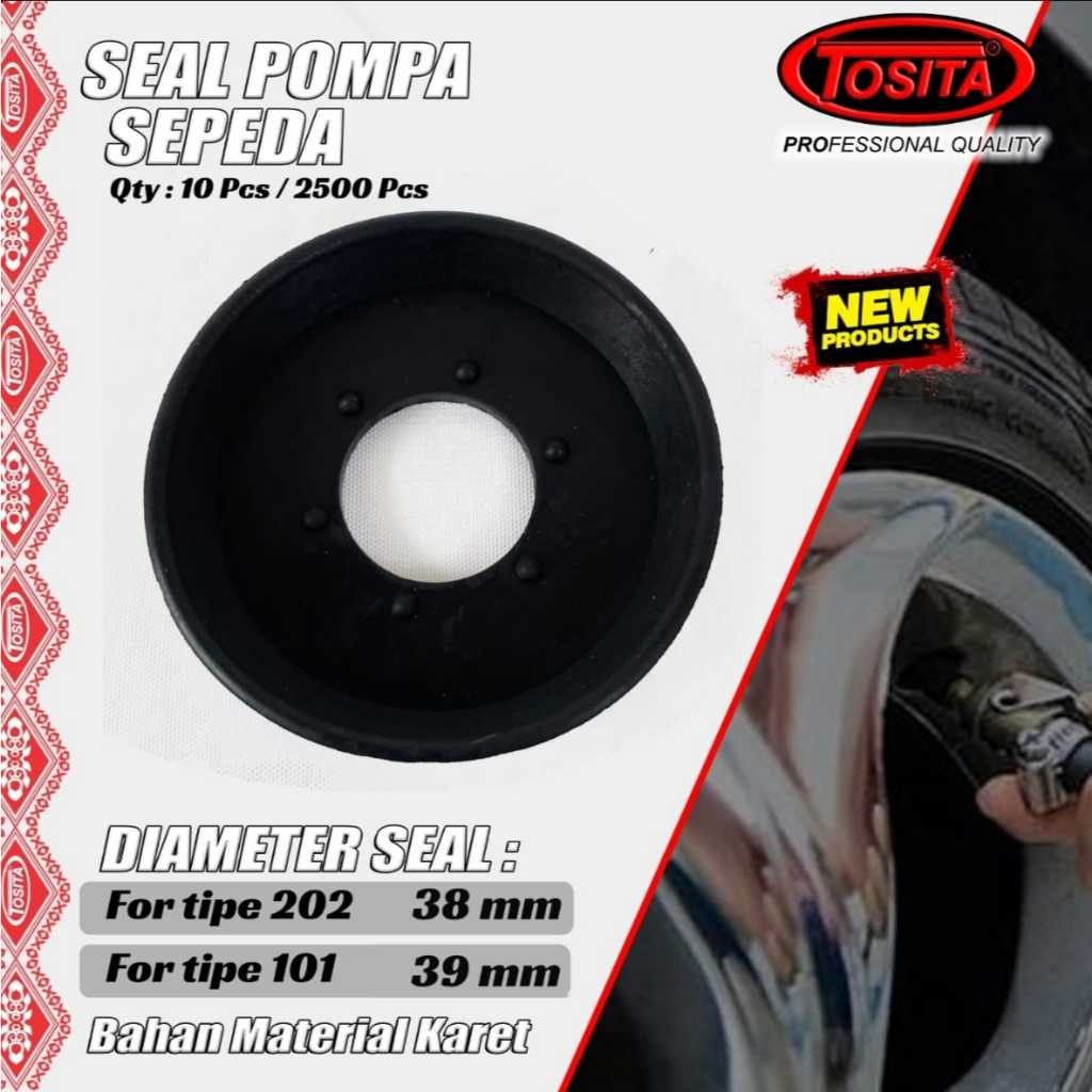 TOSITA Klep Karet Pompa Sepeda Tabung Klep Pompa Angin Bahan Karet Ukuran 38MM 39MM