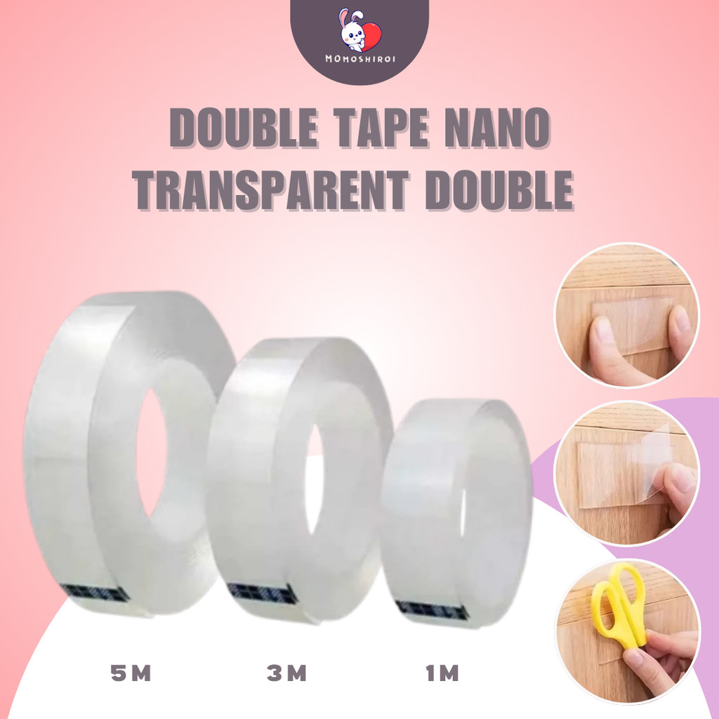

DOUBLE TAPE NANO TRANSPARAN DOUBLE TIP BENING PEREKAT SOLATIP LEM