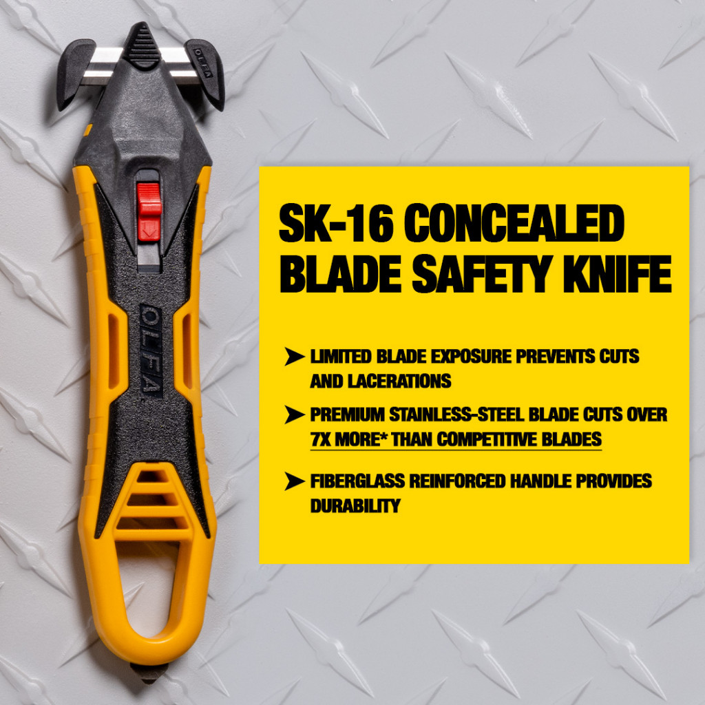 

OLFA SK-16 Pisau Potong Kardus Tebal Karpet Rubber Safety Cutter