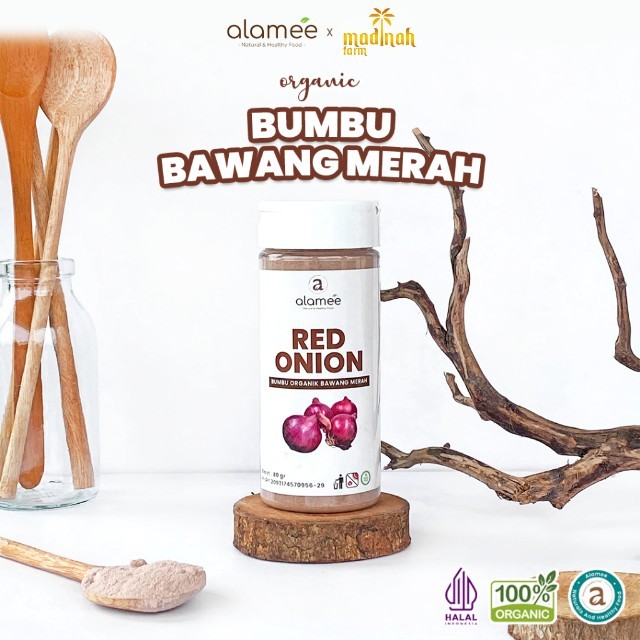 

ALAMEE Bawang Merah Bubuk Red Onion Powder Bumbu Dapur Organik Masak Tanpa Campuran 80g madinah