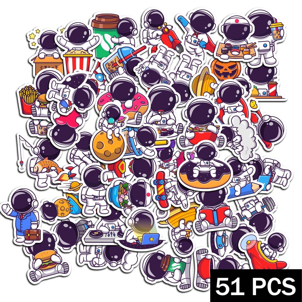 

Stiker Desain ST211 Lucu untuk Hp Laptop Helm Motor Mobil Buku Astronot