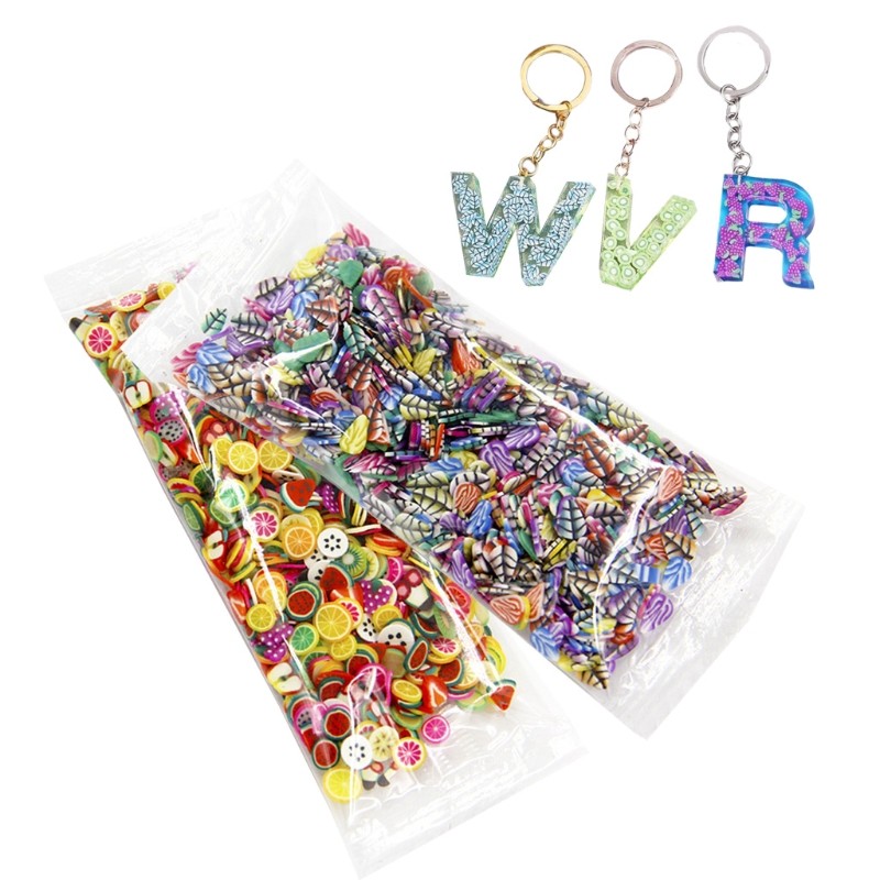 

1000Pcs/Pack Clay Resin Fillings Craft Fruit Leaf Flowers Pattern Mixed Filler for DIY Epoxy Resin Jewelry Nail Decor