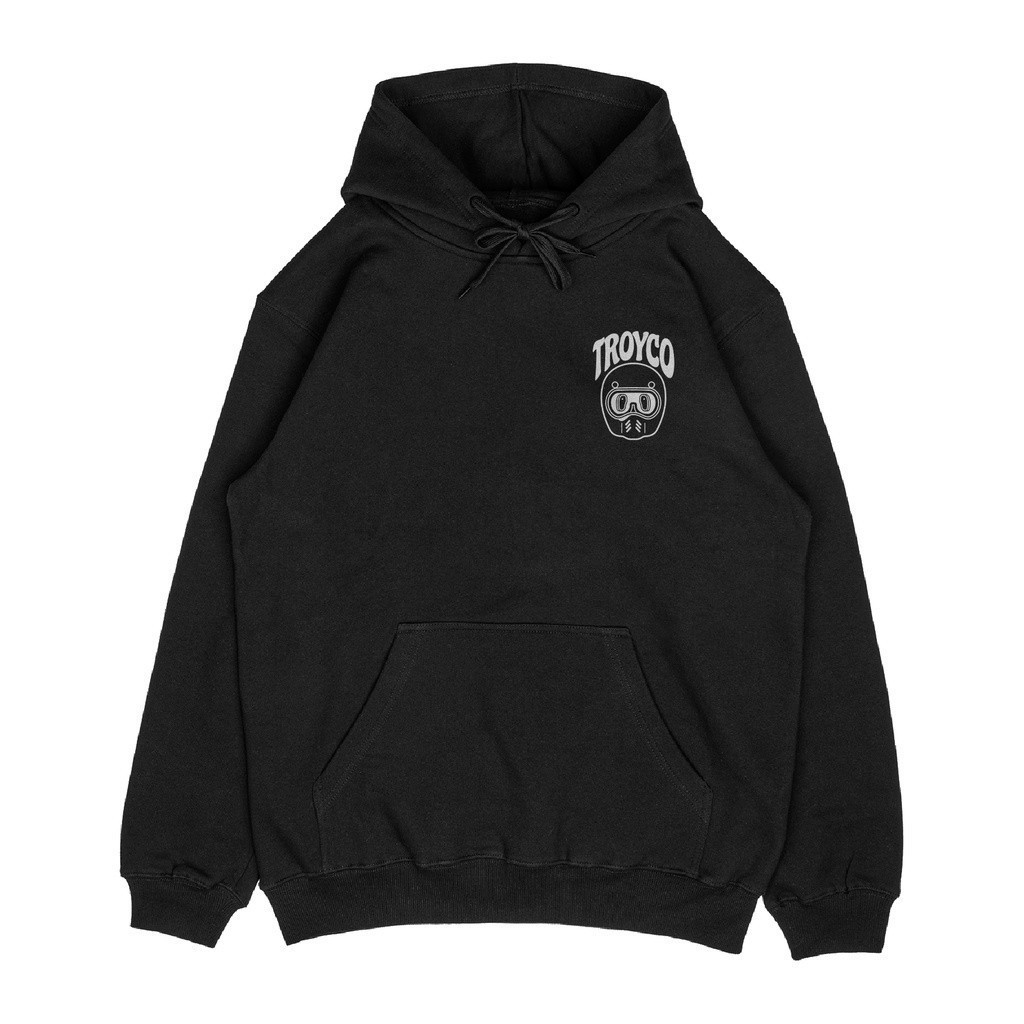 Troy Company Hoodie Pullover Black Born to Ride - Jaket Hoodie Pria Hitam KH 2178