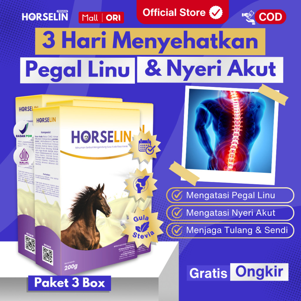 

3 BOX SUSU KUDA untuk Pegal Linu Asam Urat Rematik Kesemutan Kebas |Susu Kuda Terpercaya No.1
