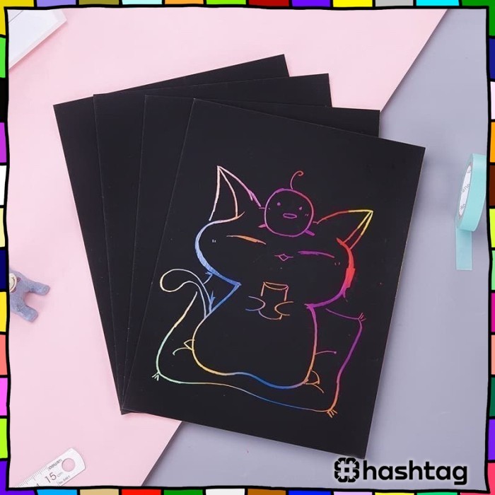 

#️⃣ DELI047 Deli kertas menggambar kreatif berkilau 10PCS/Pack 185*260mm 3242 Y1686