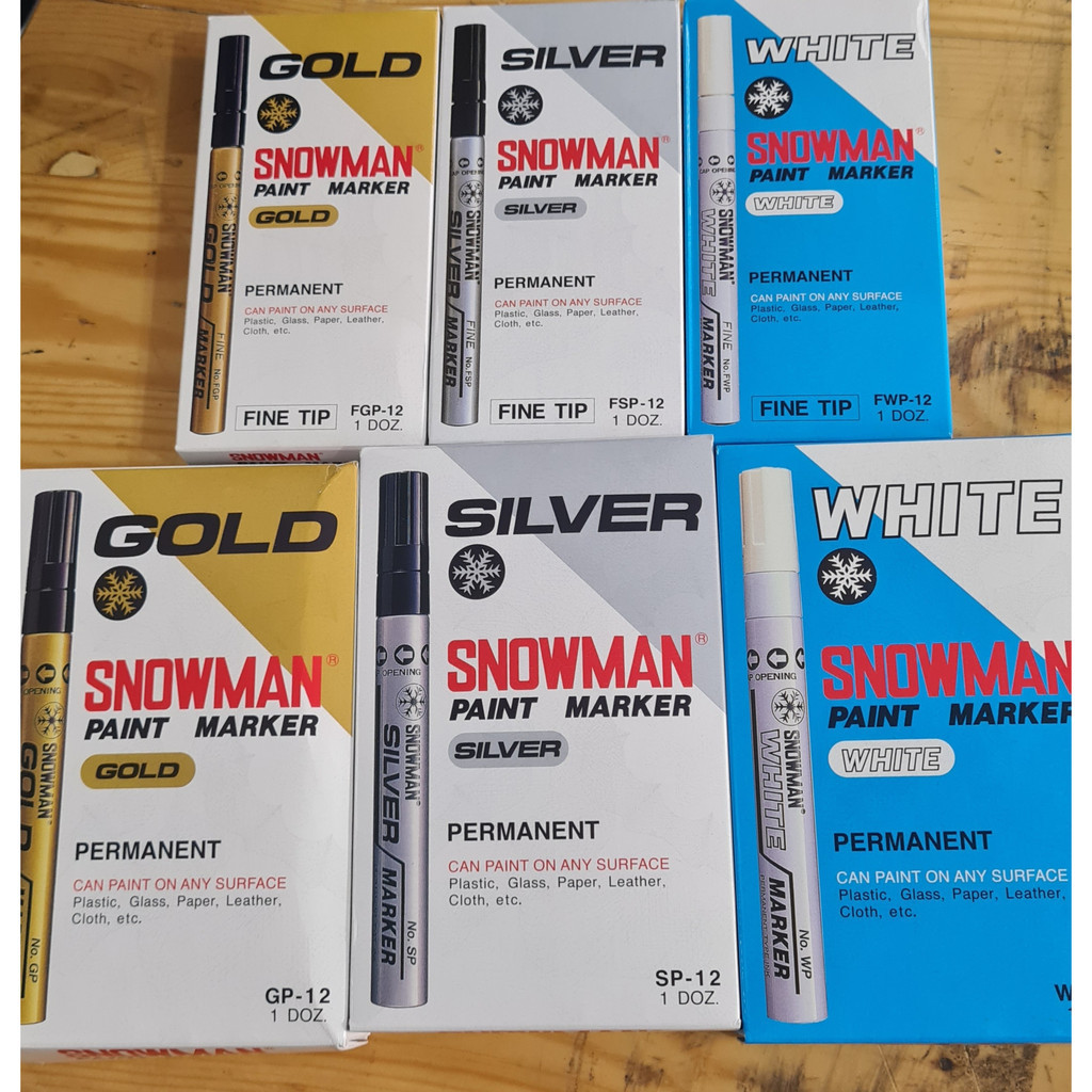 

(12pcs) Spidol Paint Marker Snowman