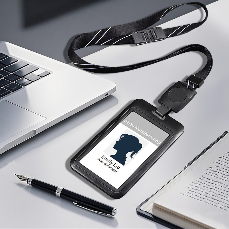 

Name Tag Badge Retractable Badge Reel Stripe Lanyard ID Holder Adjustable Nursing Items for Gift Removable Office Accessories